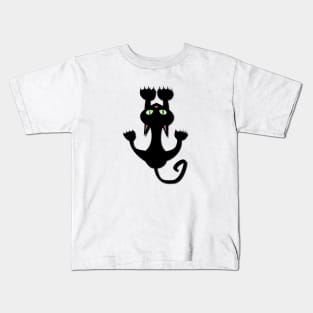 The black cat was naughty Kids T-Shirt